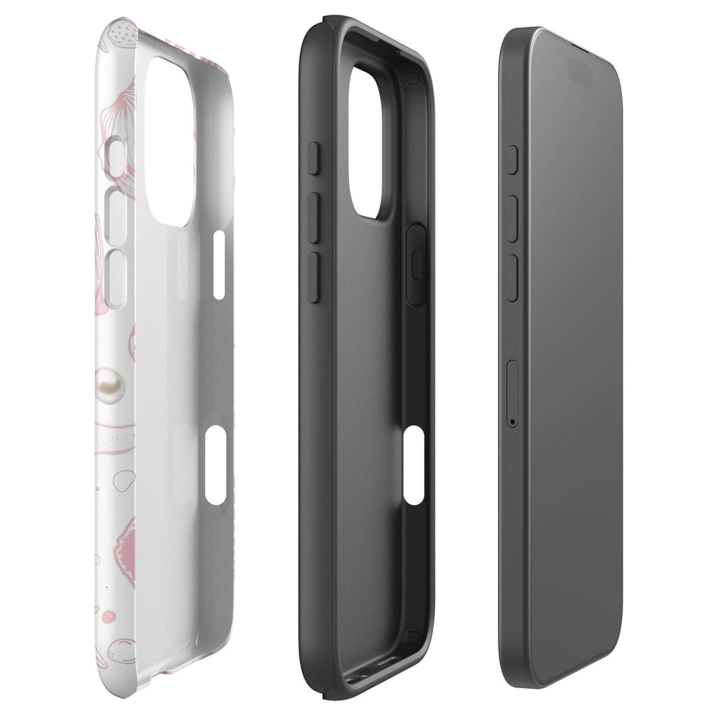 Custom beach bloom iphone case 16 pro max dual-layer shockproof protection.
