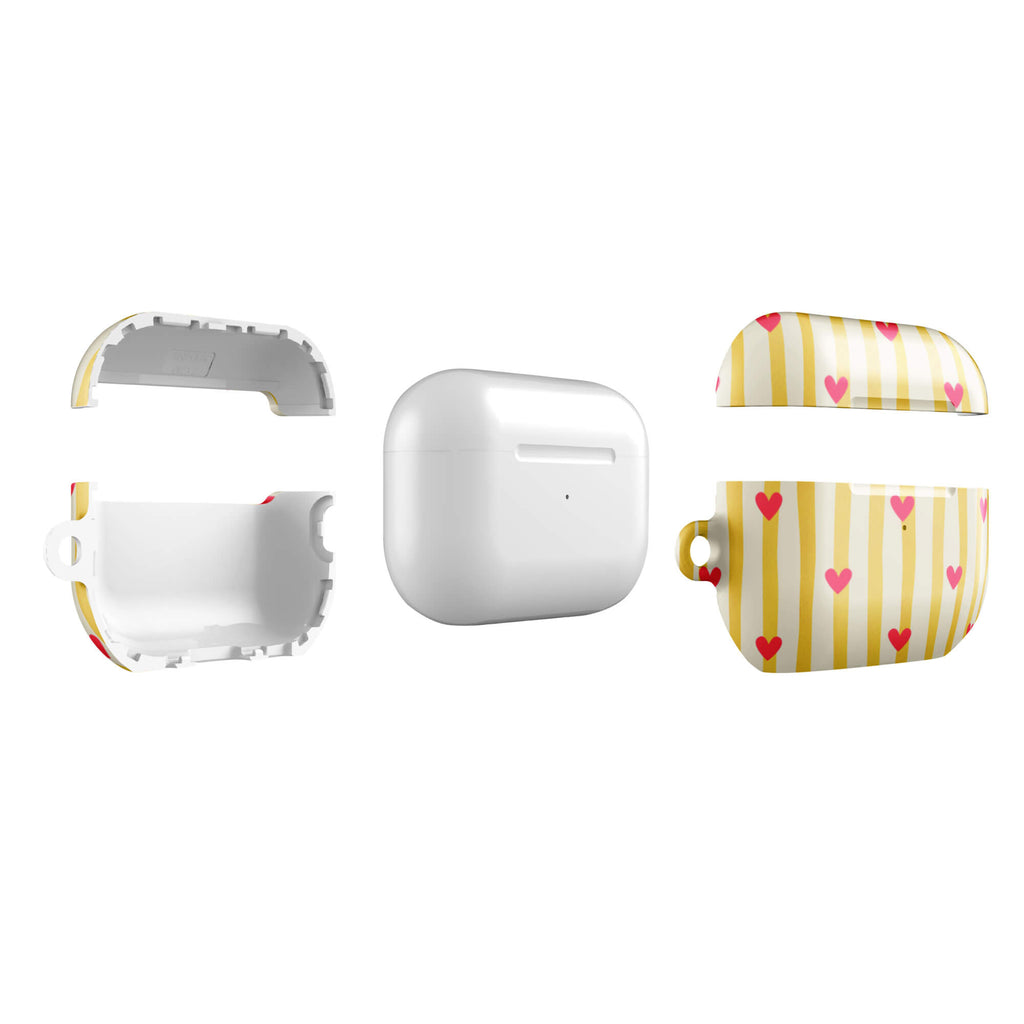 Custom blooming heart AirPods case pro gen2 romantic slim protective.