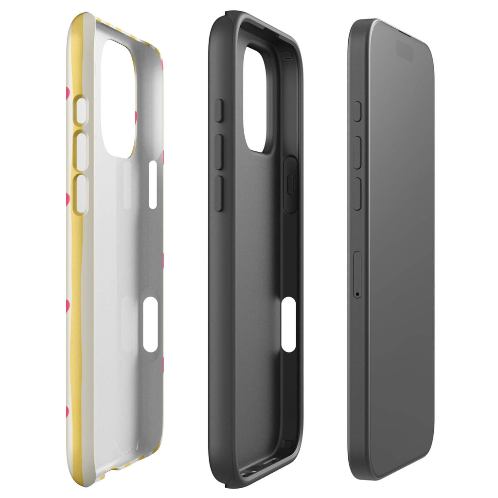 Custom blooming heart  iPhone case 16 pro max dual-layer shockproof protection.